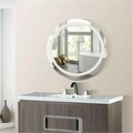 Comfortcorrect 36 x 1.7 x 36 in. Round LED Bordered Illuminated Mirror with Bluetooth Speakers CO2799572